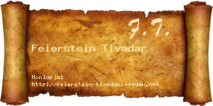 Feierstein Tivadar névjegykártya