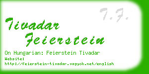 tivadar feierstein business card